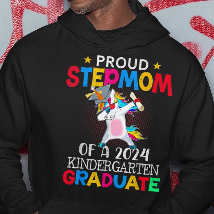 Proud Stepmom Of A 2024 Kindergarten Graduate Unicorn Dab Hoodie Unique Gifts