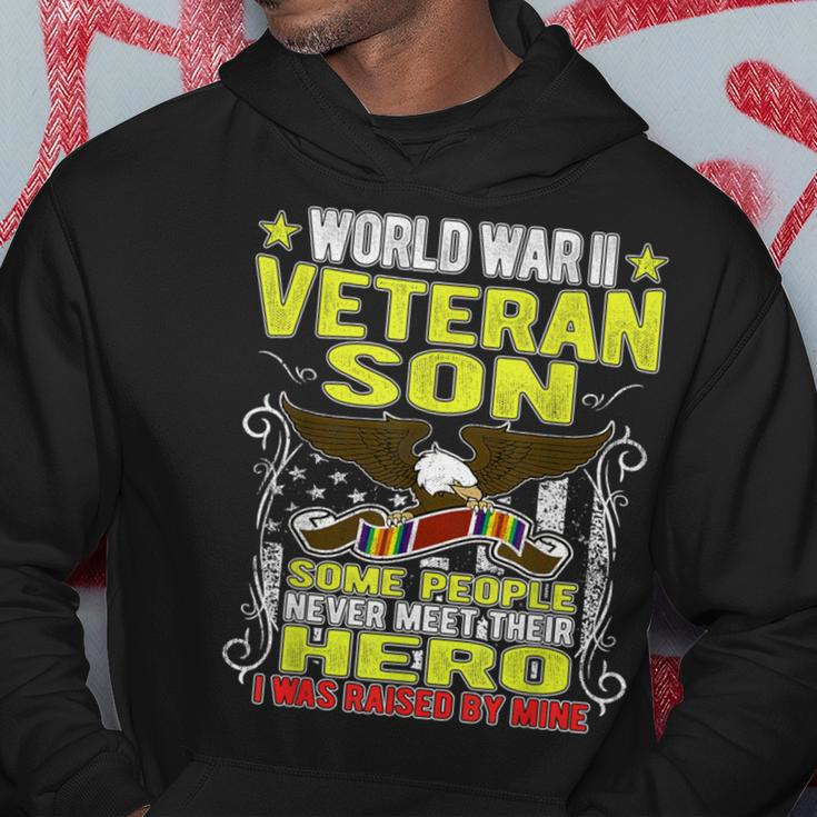 Proud World War 2 Veteran Son Military Ww 2 Veterans Family Hoodie Unique Gifts