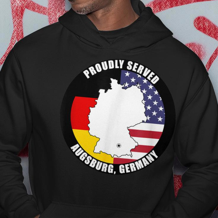 Proudly Served Augsburg Germany Military Veteran Army Vet Hoodie Unique Gifts