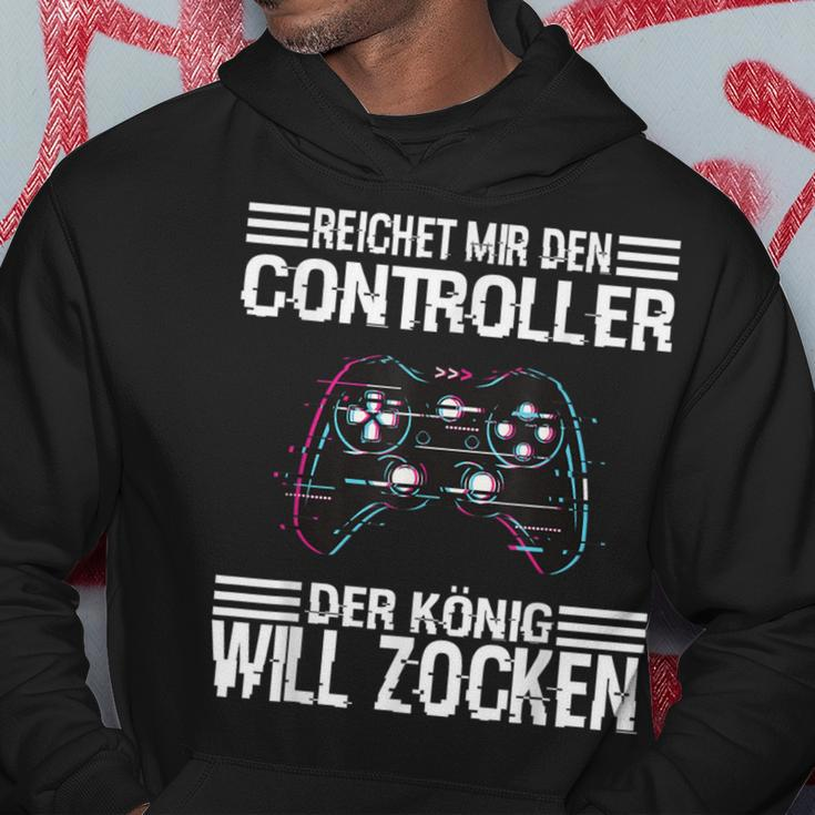 Ps5 Console Gamer Zocken Reichet Mir Den Controller König Hoodie Lustige Geschenke