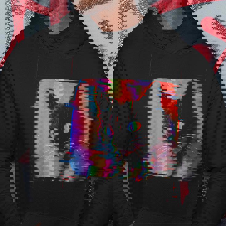 Psychedelic Trippy Glitch Cat 80S 90S Vaporwave Synthwave Hoodie Personalized Gifts Psychedelic Trippy Glitch Cat 80S 90S Vaporwave Synthwave Hoodie Personalized Gifts