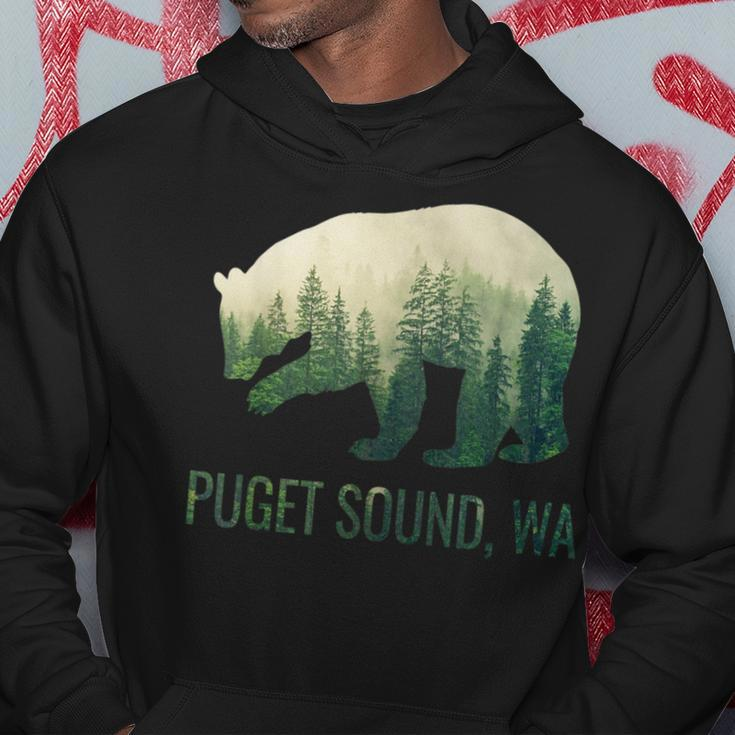 Puget Sound Bear State Of Washington Pacific Nw Wildlife Hoodie Unique Gifts