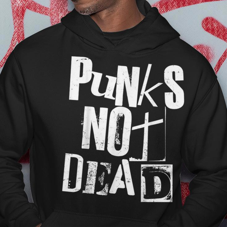 Punk Not Dead Vintage Grunge Punk Is Not Dead Rock Hoodie Lustige Geschenke