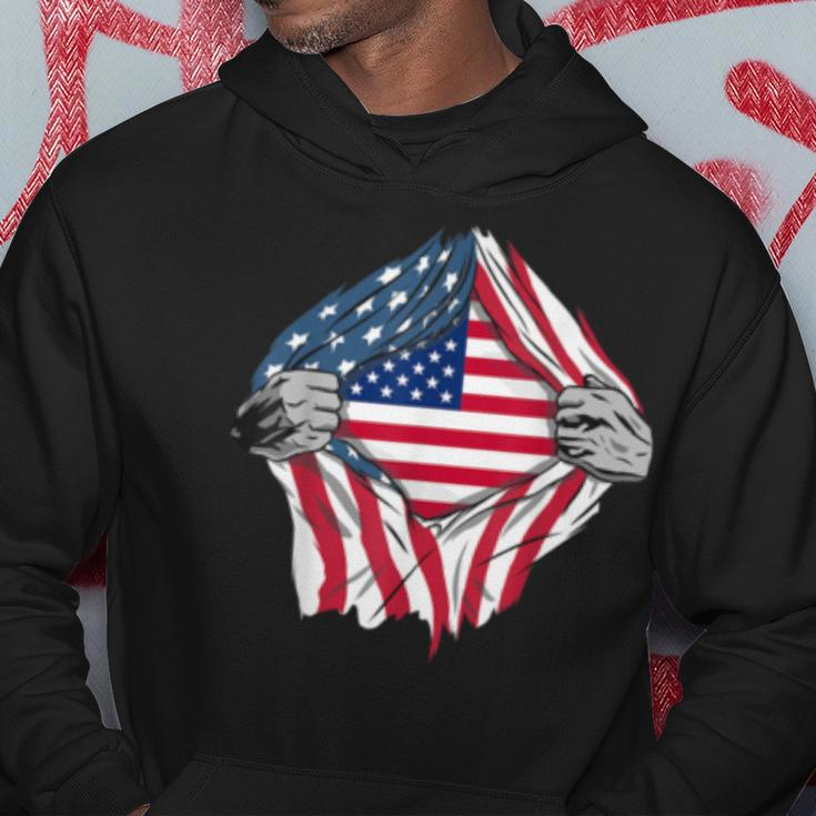Pure American Blood Inside Me Country Flags Hoodie Unique Gifts