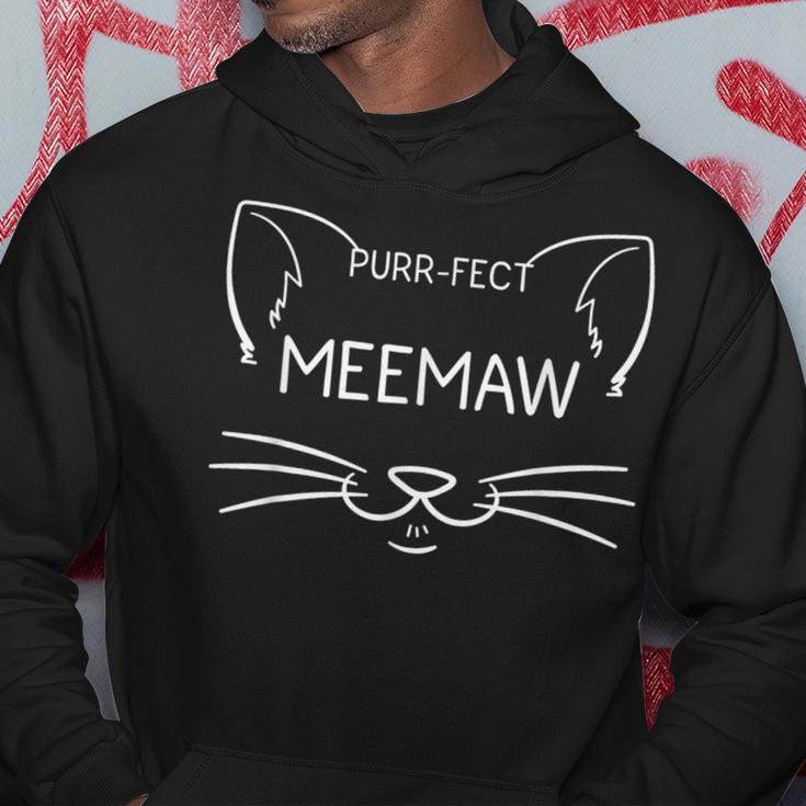 Purr-Fect Meemaw Cat Lover Grandmother Kitten Owner Hoodie Unique Gifts