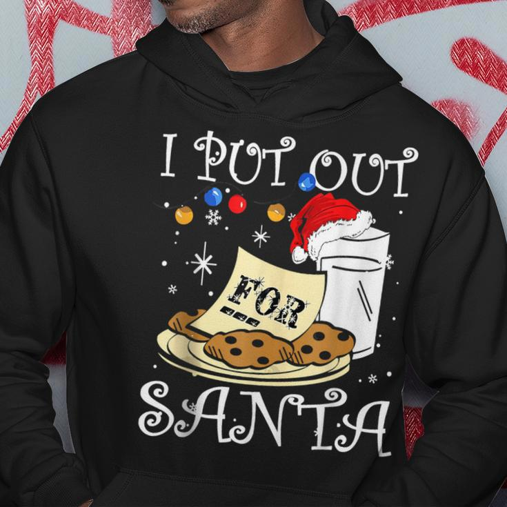 I Put Out For Santa Milk And Cookies Christmas Sarcasm Hoodie Funny Gifts