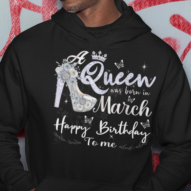 A Queen Was Born In March Birthday Month March 2024 Hoodie Personalized Gifts