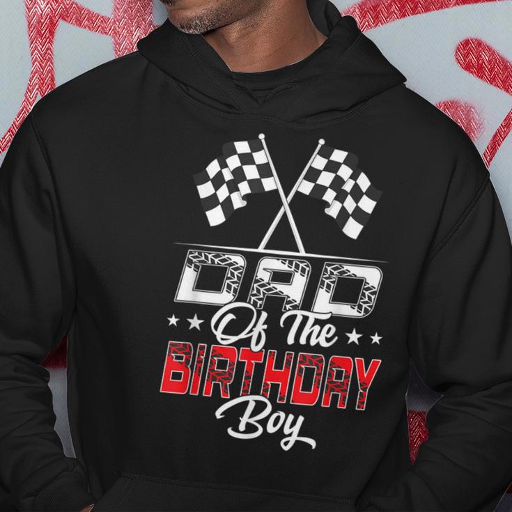 Race Car Dad Of The Birthday Boy Racing Family Pit Crew Hoodie Unique Gifts