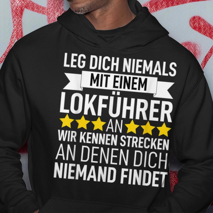 Railway Leg Dich Niemals Mit Ein Lokführer An Kapuzenpullover Lustige Geschenke