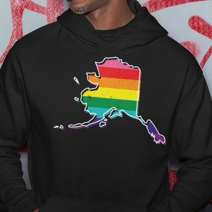 Rainbow Alaskan Gay Pride Flag Vintage Hoodie Unique Gifts