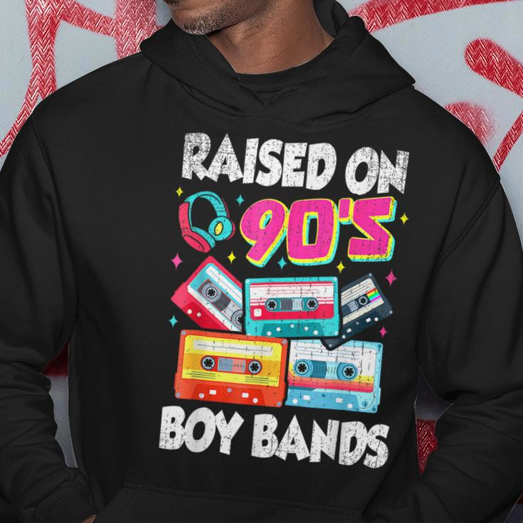 Raised On 90S Boy Bands Cassette Tape Retro Hoodie Funny Gifts