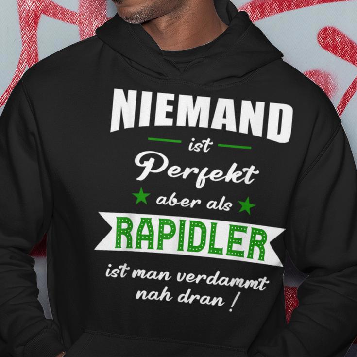 Rapidler Fußball Wien Niemand Ist Perfekt Rap Hoodie Lustige Geschenke