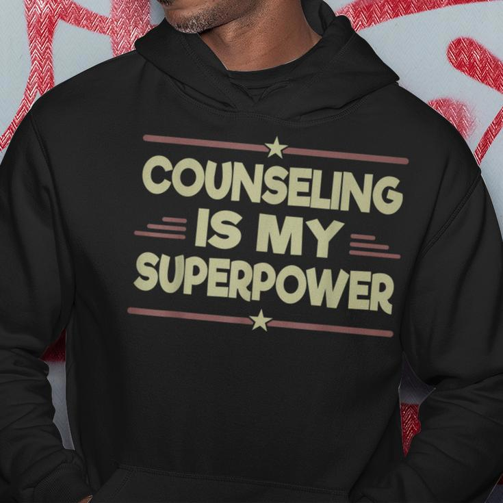 Therapist Counseling My Superpower Fun Counselor Hoodie Unique Gifts