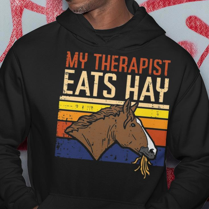 My Therapist Eats Hay Horse Riding Equestrian Men Women Kids Hoodie Unique Gifts