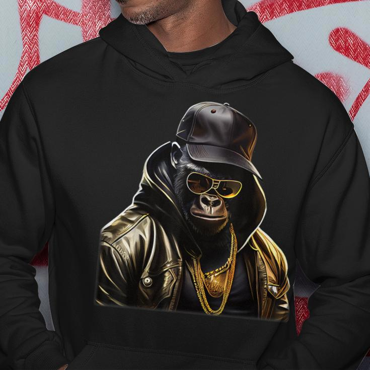 Rapper Gorilla I Retro Hip Hop I Gorilla Hip Hop Gangster Hoodie Lustige Geschenke