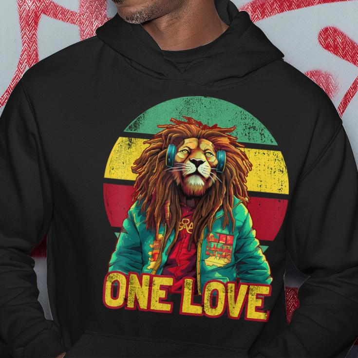 Rasta Lion Reggae Music One Love Graphic Hoodie Unique Gifts
