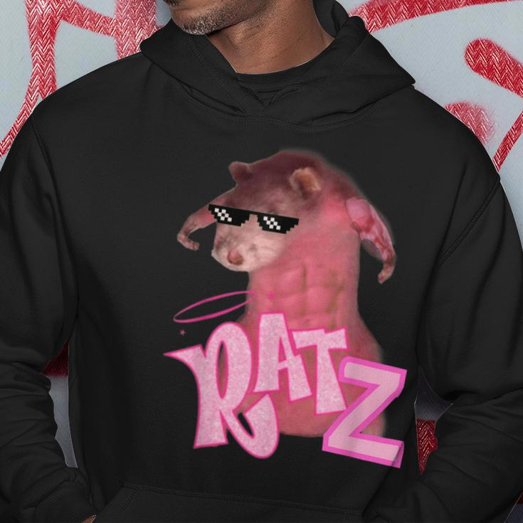 Ratz Gangster Mouse Pink Rat Memes Muscle Ratz Hoodie Unique Gifts