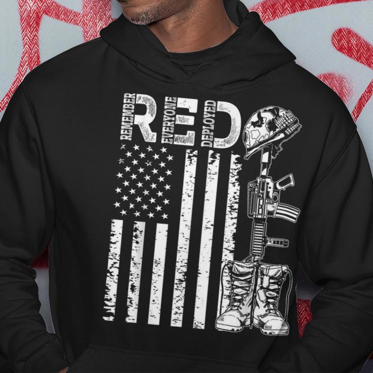 Red Friday Military Support Our Troops Soldier Us Flag Retro Hoodie Unique Gifts