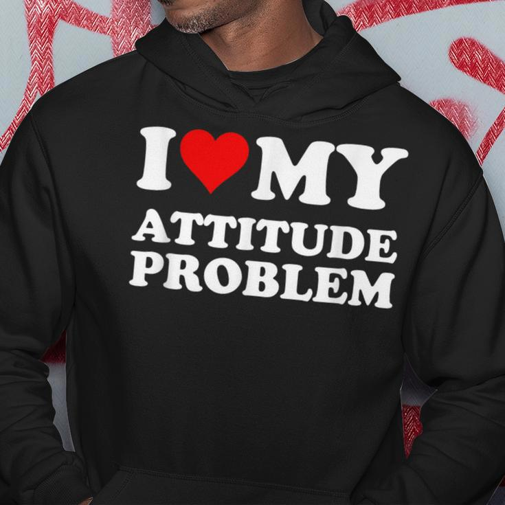 Red Heart I Love My Attitude Problem Hoodie Unique Gifts