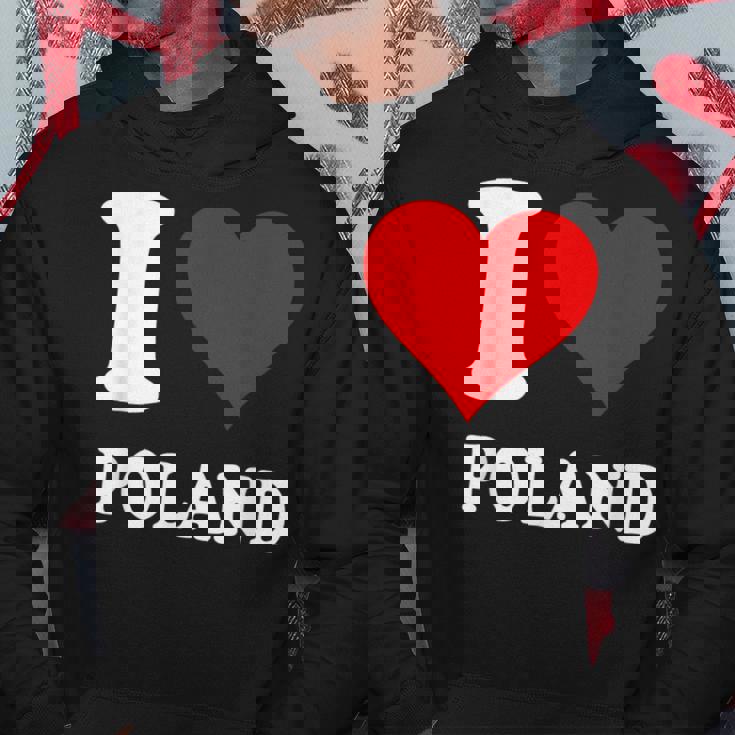 Red Heart I Love Poland Hoodie Personalized Gifts