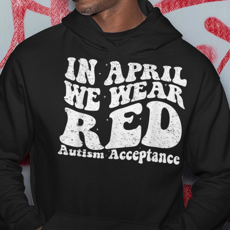 Red Instead Autism Awareness Acceptance Education Teacher Hoodie Unique Gifts