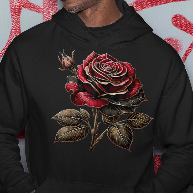 Red Rose Black And Gold Hoodie Unique Gifts