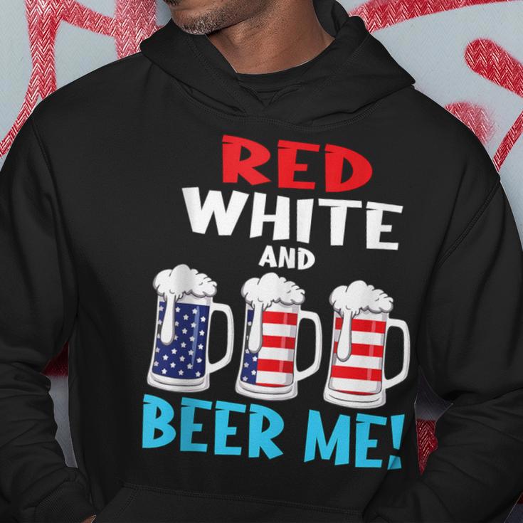 Red White And Beer Me Usa America Flag Stars And Stripes Hoodie Unique Gifts