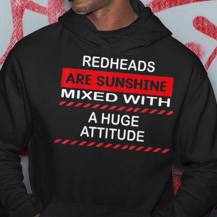 Redheads Are Sunshine Mixed With A Huge Attitude Ginger Hair Hoodie Unique Gifts