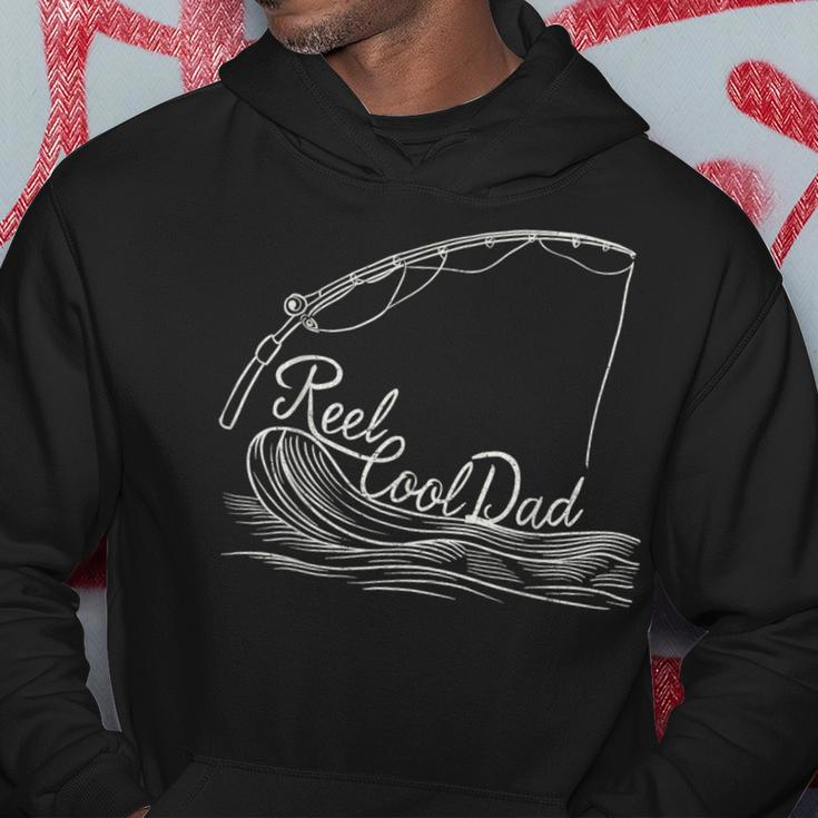 Reel Cool Dads Best Father Fishing Enthusiast Fathers Day Hoodie Funny Gifts
