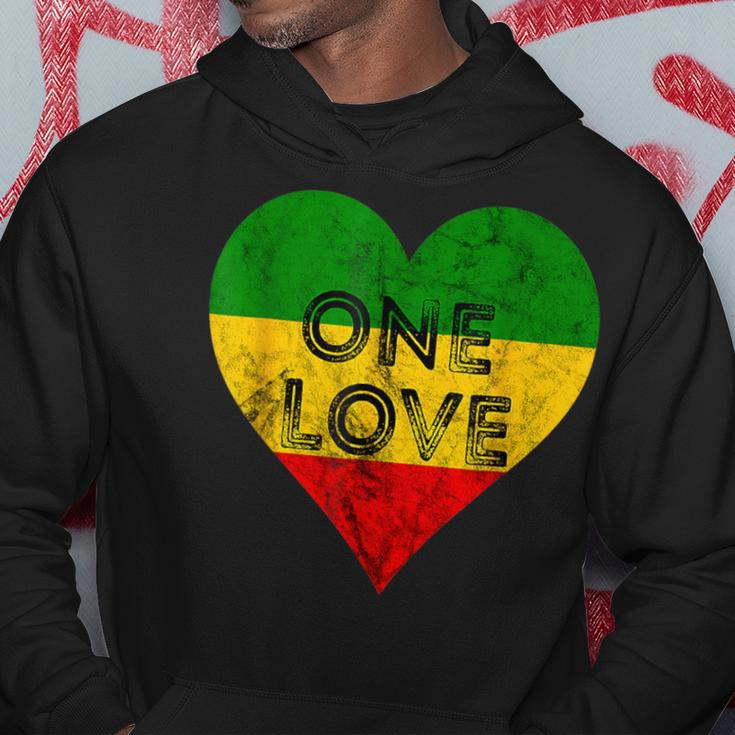Reggae Heart One Love Rasta Reggae Music Rastafarian Jamaica Hoodie Unique Gifts
