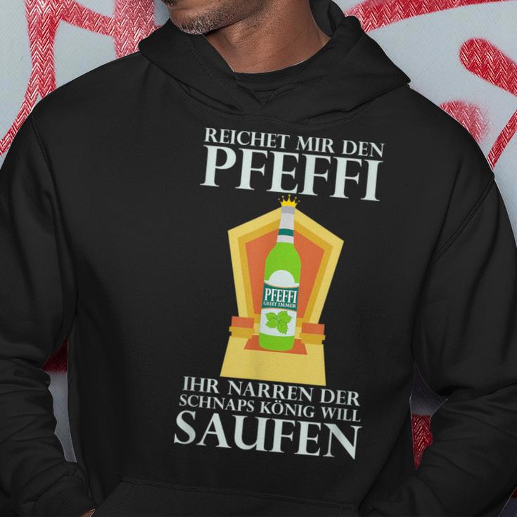 Reichet Mir Den Pfeffi Hoodie, Minzlikör Saufparty Design Lustige Geschenke