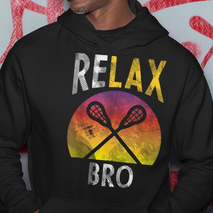Relax Bro Lacrosse Sayings Lax Player Coach Team Hoodie Unique Gifts