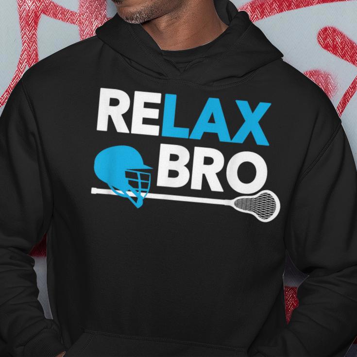 Relax Bro Lacrosse Lax Lacrosse Player Hoodie Unique Gifts