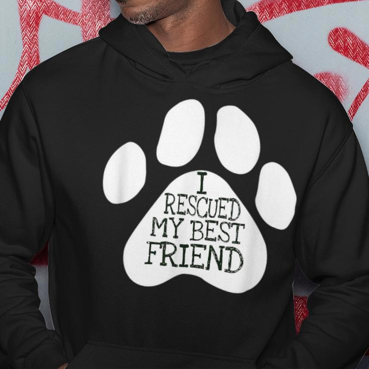 I Rescued My Best Friend For Rescued Dogs Lovers Hoodie Unique Gifts
