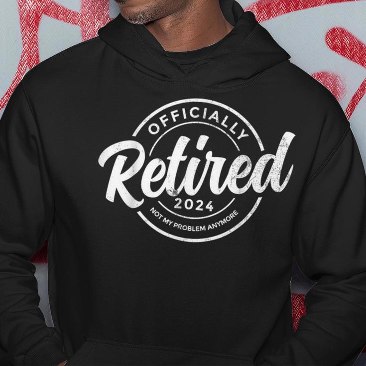 Retired 2024 Not My Problem Anymore Vintage Retirement Hoodie Unique Gifts