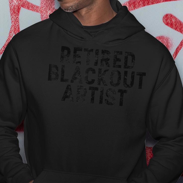 Retired Blackout Artist Sober Alcohol Recovery Sobriety Hoodie Unique Gifts