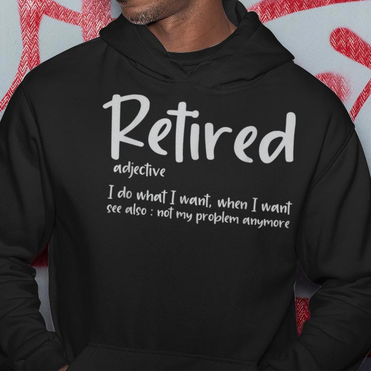 Retired Definition Retirement Grandpa Fathers Day Hoodie Unique Gifts