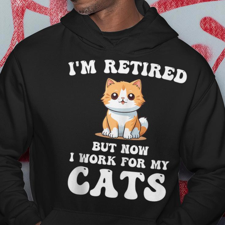 Retirement For Cat Lovers Happy Retired Pet Cats Lover Hoodie Unique Gifts