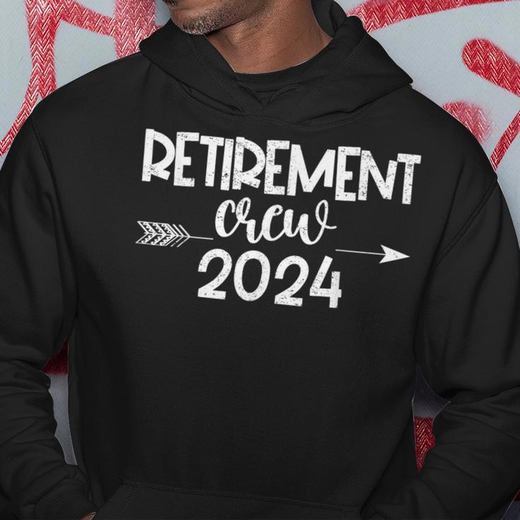 Retirement Crew 2024 Retired Squad Party Group Matching Hoodie Funny Gifts