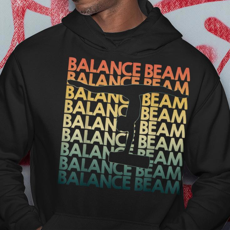 Retro Balance Beam Repetitive Vintage Bb Gymnast Hoodie Unique Gifts