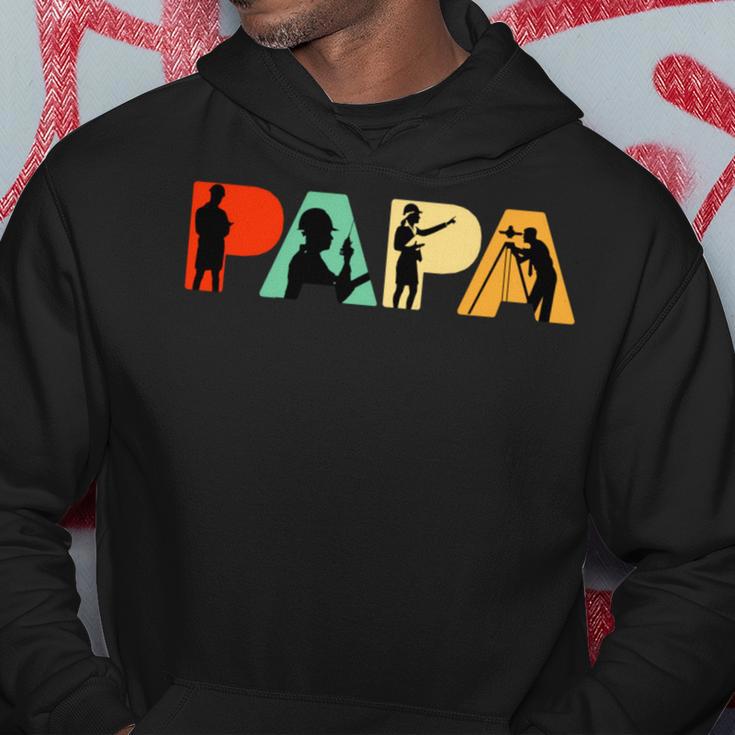 Retro-Bauingenieur Papa Stolzer Bauingenieur Papa Kapuzenpullover Lustige Geschenke