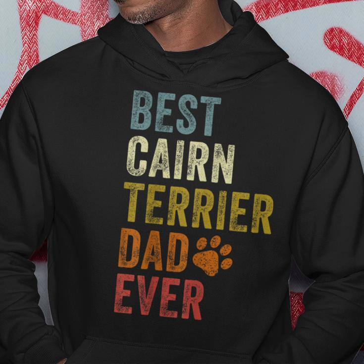 Retro Best Cairn Terrier Dad Ever Dog Papa Father's Day Hoodie Unique Gifts