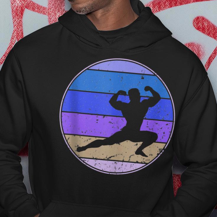 Retro Body Building Vintage Body Building Silhouette Sport Hoodie Unique Gifts