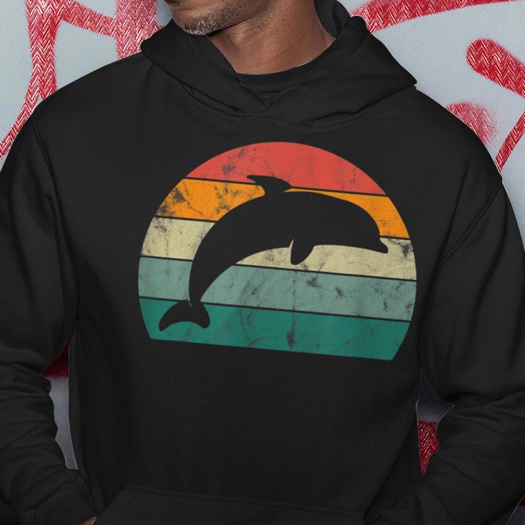 Retro Delfin Mehrfarbig Mit Delfin Hoodie Lustige Geschenke