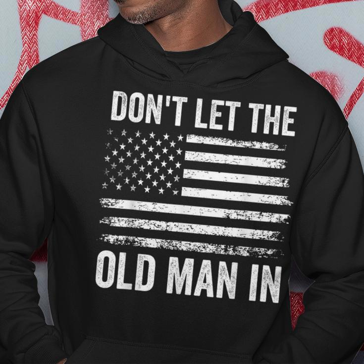 Retro Don't Let The Old Man In American Flag Women Hoodie Funny Gifts