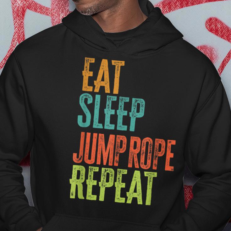 Retro Eat Sleep Jump Rope Repeat Skipping Jumping Roping Hoodie Unique Gifts