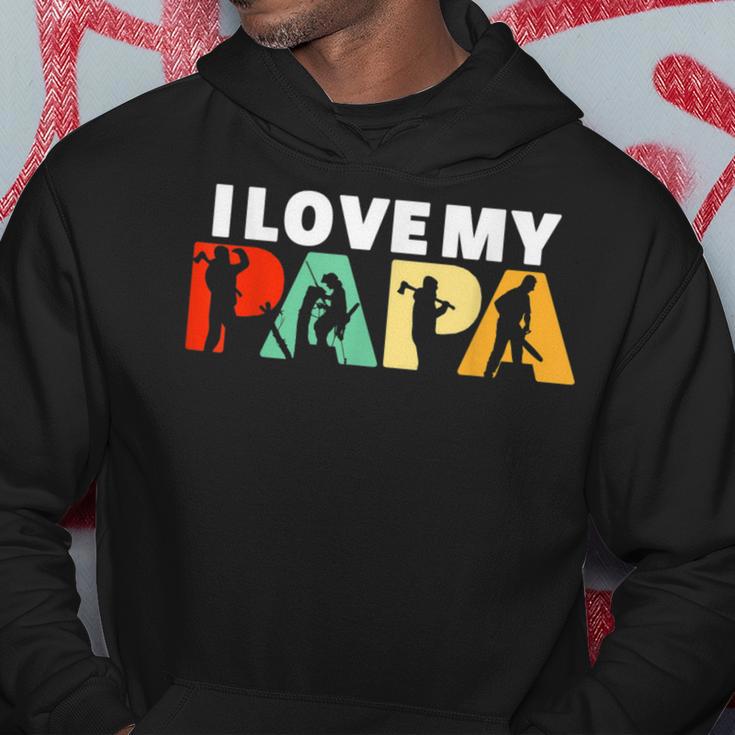 Retro Ich Liebe Meinen Papa Holzfälleraterater Kapuzenpullover Lustige Geschenke