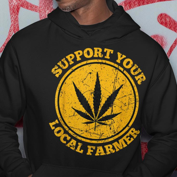 Retro Marijuana Support Your Local Farmer Cannabis Weed 2023 Hoodie Funny Gifts
