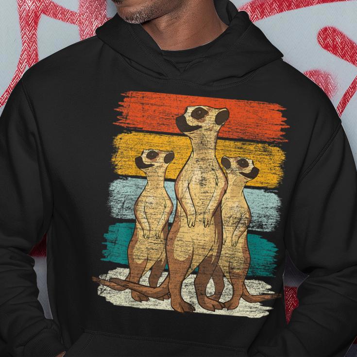 Retro Meerkat Hoodie Lustige Geschenke