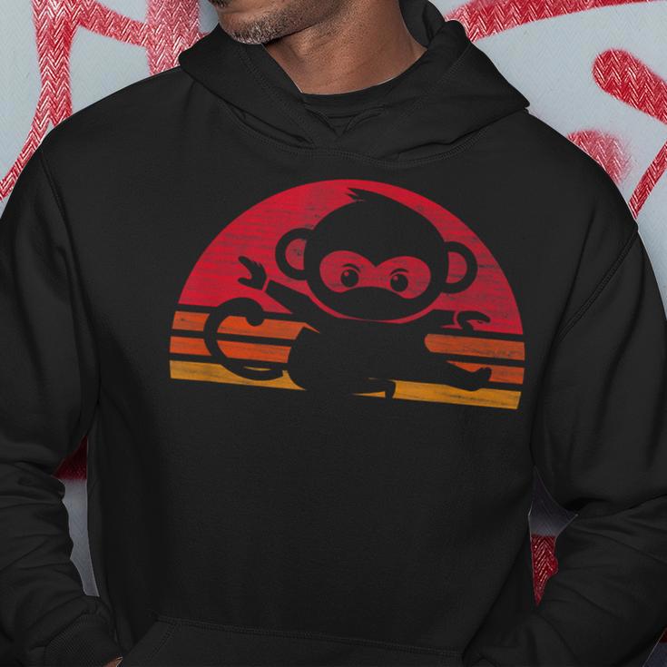 Retro Monkey Ninja Silhouette Vintage Idea Hoodie Unique Gifts